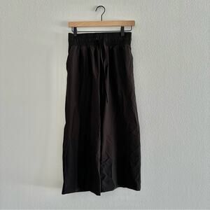 Albion Wide Leg Pants Womens Small Petite Black Flowy Neutral Casual Pull on